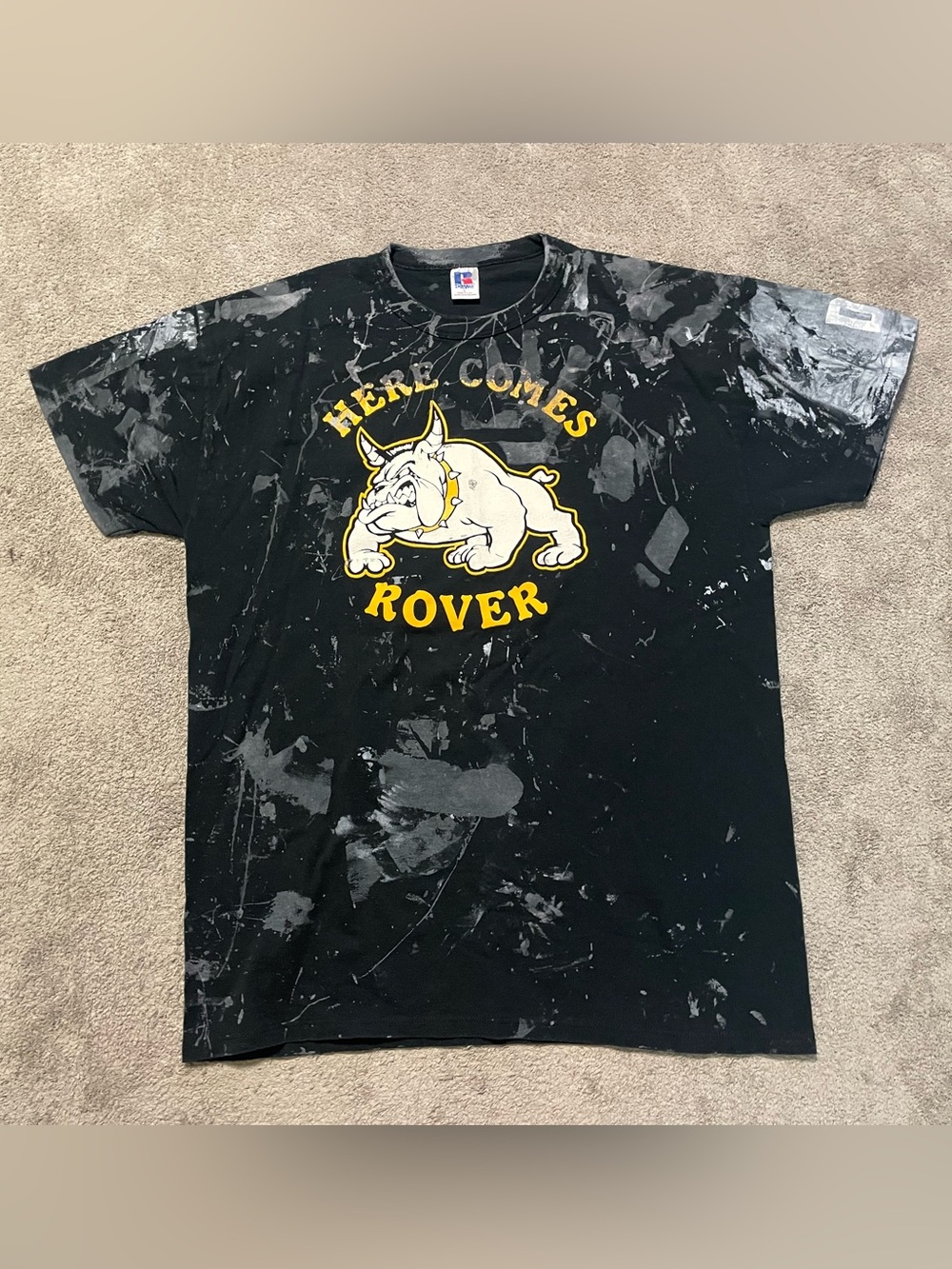 Vintage Russell Athletic Ol’ Dirty Elf Rover Bulldog T Shirt Mens L USA Made